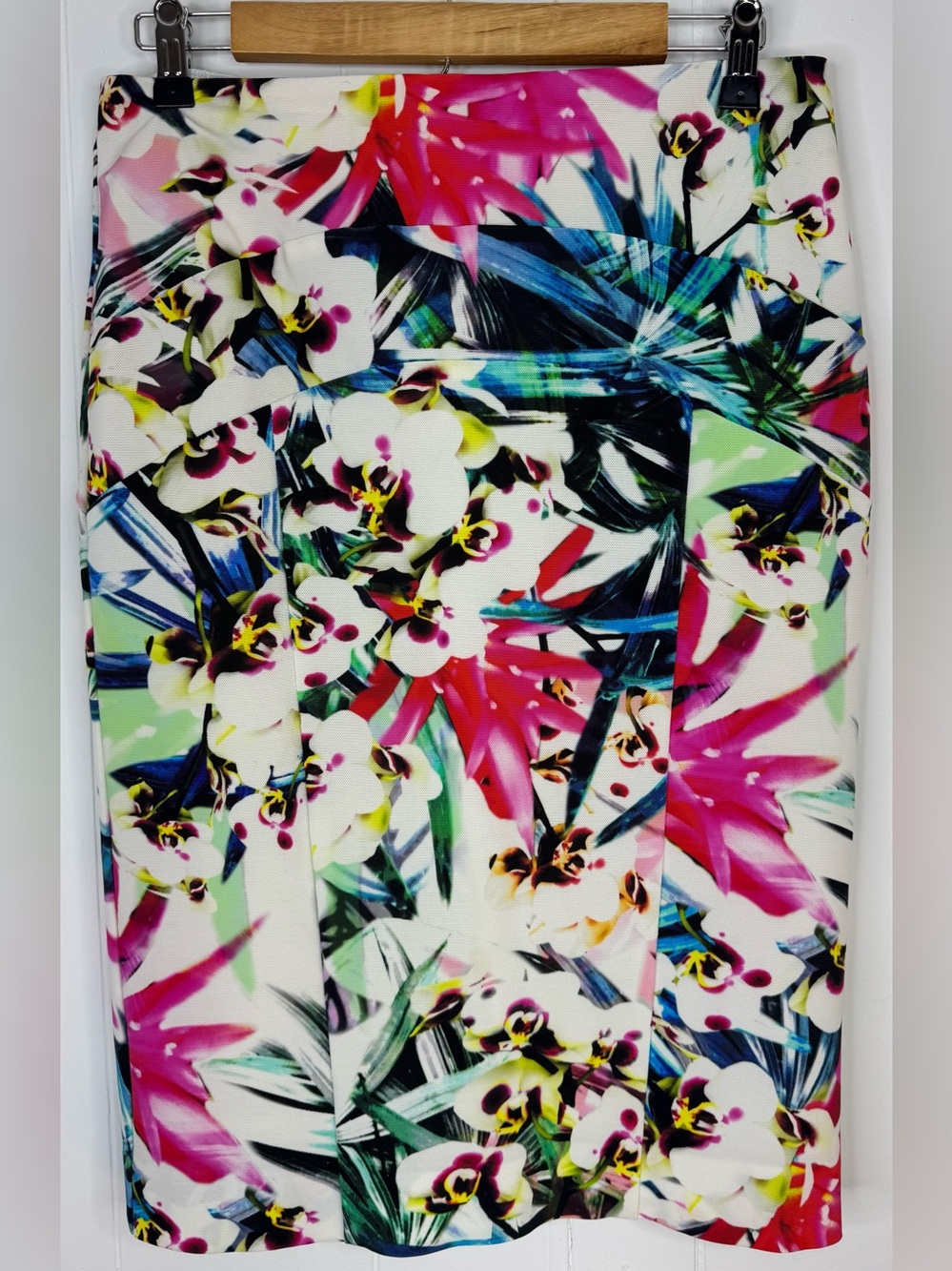 Artelier Nicole Miller Floral Lined Pencil Skirt Womens Size 8